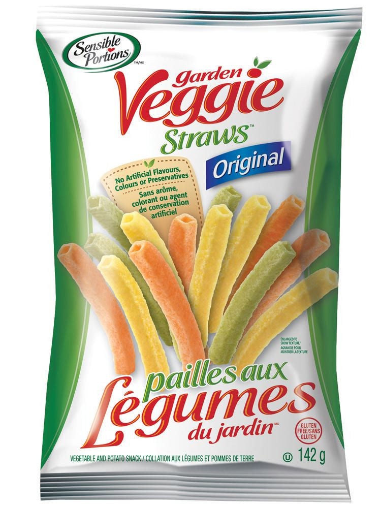 Sensible Portions Veggie Straws, Original, 142g/5 oz. {Imported from Canada}